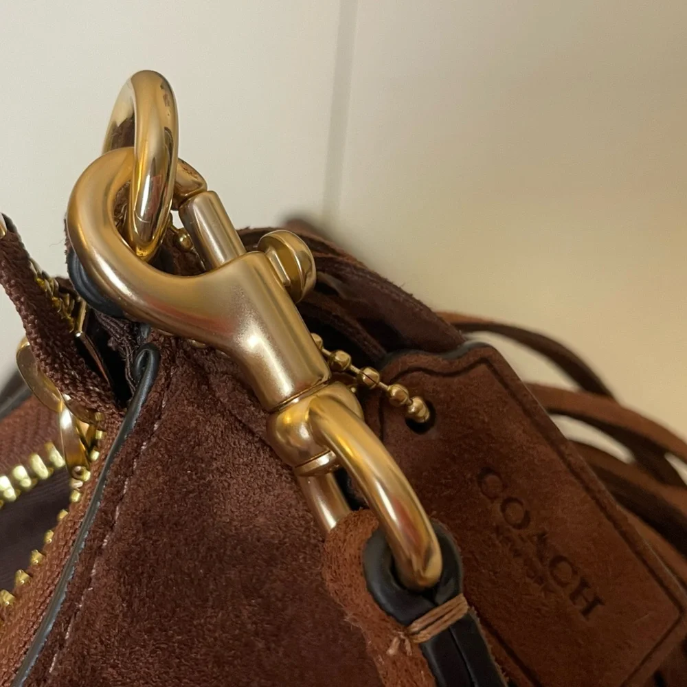 Coach Brown Suede Fringe Teri shoulder crossbody bag - Picture 14 of 15